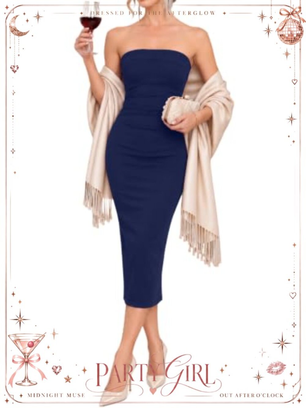 WAYMAKER Women's Strapless Maxi Dress Ruched Bodycon Formal